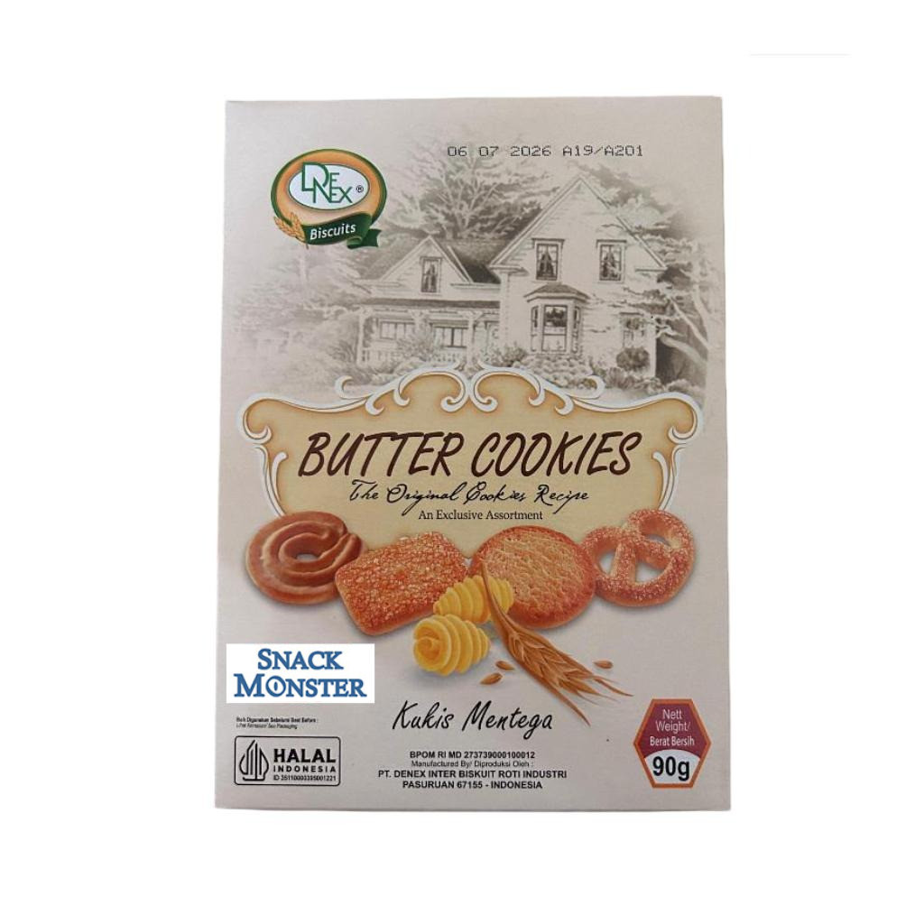 

Denex Butter Cookies Kukis Mentega - Netto 90 gr