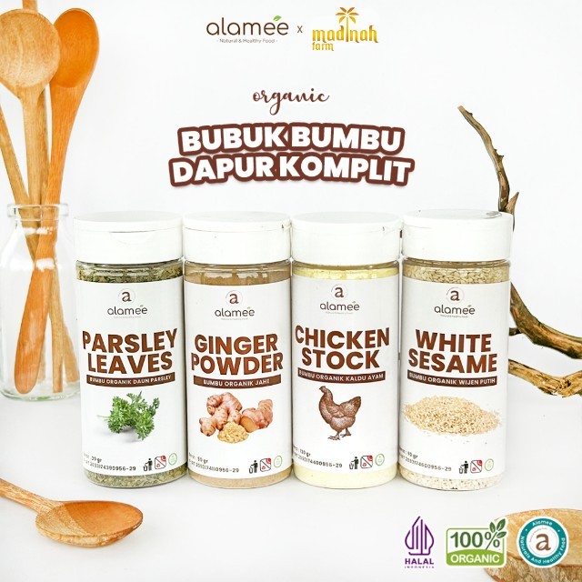 

ALAMEE Bumbu Dapur Bubuk Lengkap Bawang Bombay Lada Hitam Powder Organik Praktis Siap Pakai madinah
