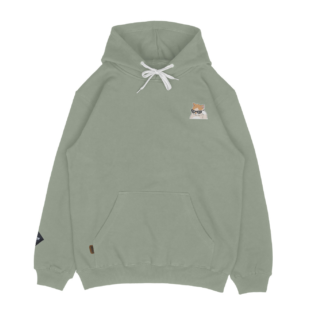 Troy Company Hoodie Sage Green Cat Eye - Hoodie Pria Wanita Hijau Sage KH 2817