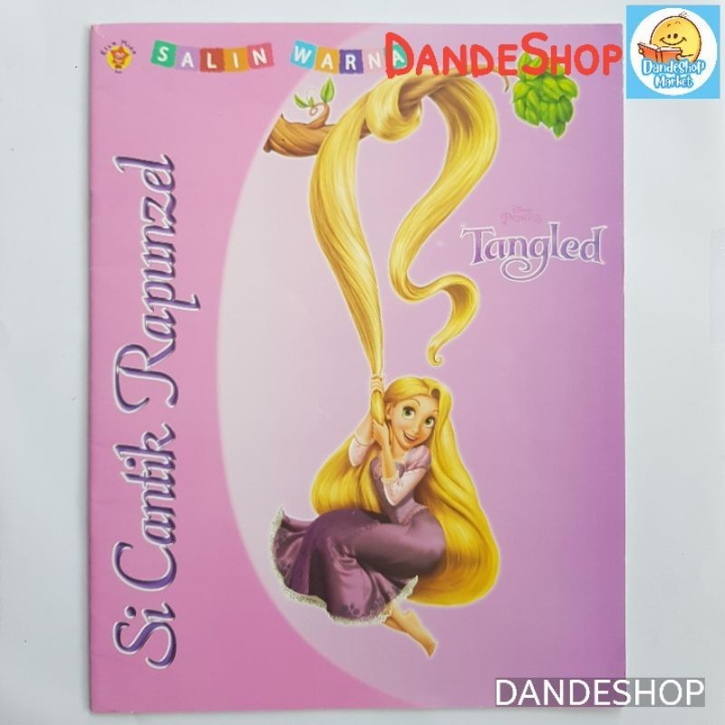Disney Tangled Salin Warna ~ Si Cantik Rapunzel - Buku Aktivitas Anak Elex Kids Edutivity Gramedia