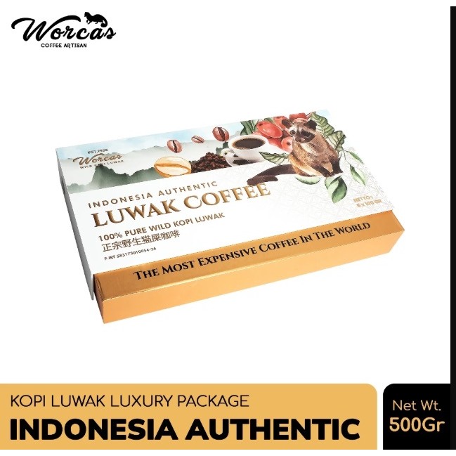 

WORCAS Kopi Luwak Indonesia Authentic Luxury Package 500gr