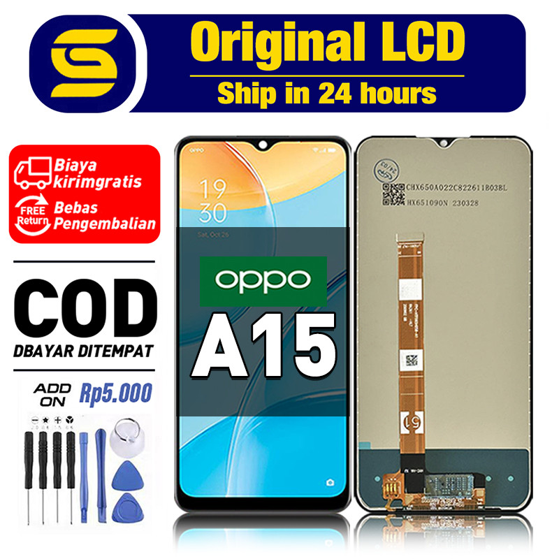 LCD OPPO A15 Ori asli touchscreen original 100% lcd For Glass Digitizer COD