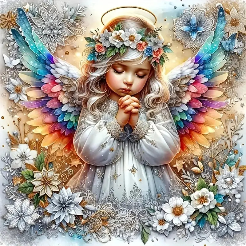 

RUOPOTY DIY 5D Diamond Painting Kit Angel Art Embroidery Full Square/Round Set Art Craft For Wall Decoration