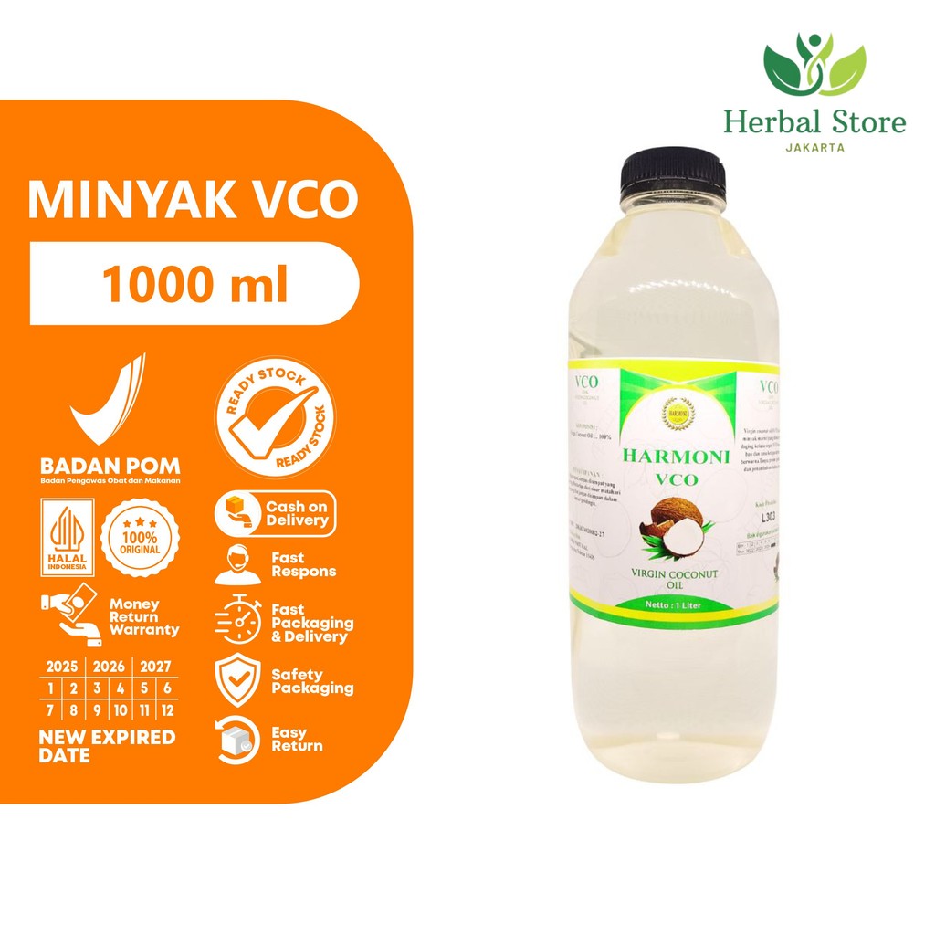 

VCO virgin coconut oil / Minyak Kelapa Murni Harmoni Original 1 liter