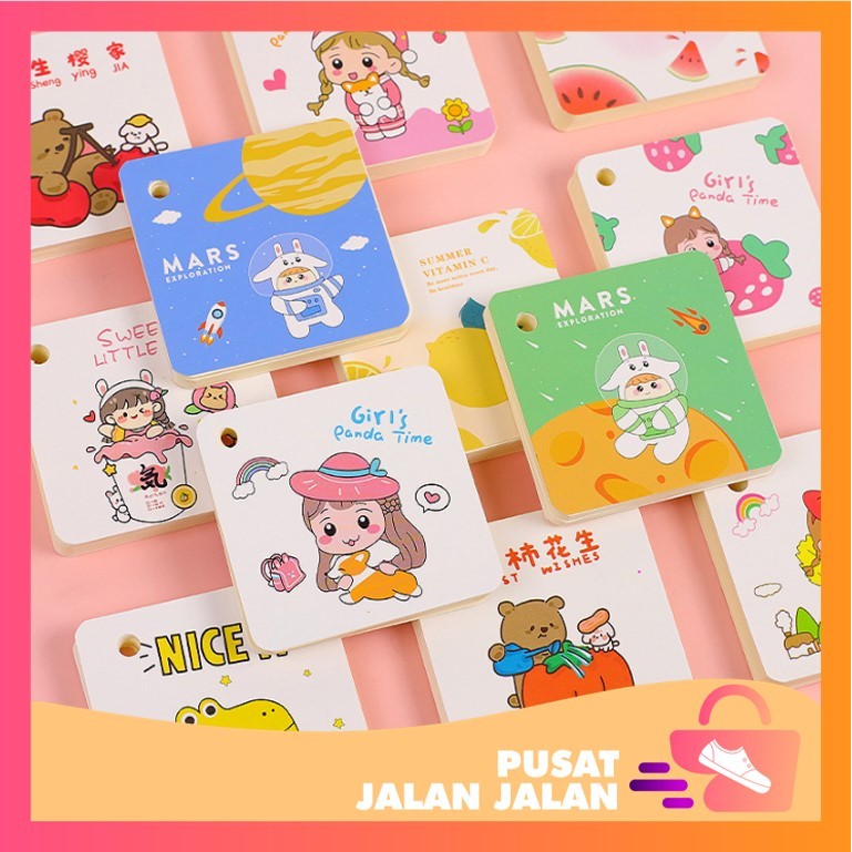 

PJJ - S6339 Notes Mini Kartun Lucu / Notepad Ring Kartun / Notepad Portable / Memo Karakter / Student Ring Notepad / Office Memo