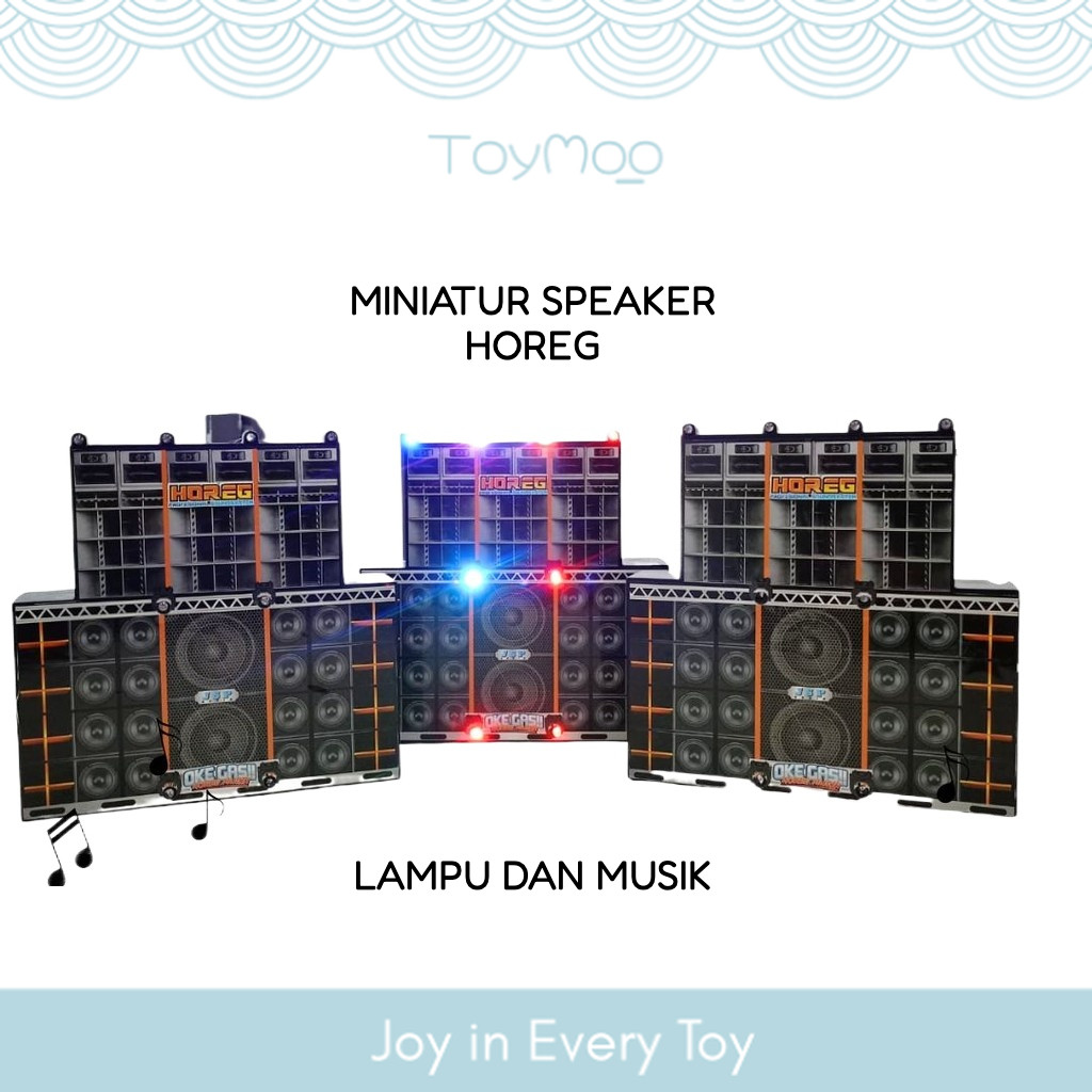 [ TOYMOO ]Miniatur Speaker Sound System Horeg Sound Horeg Mini Lampu Dan Musik OkeGas Sound Sistem