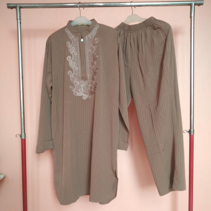 setelan kurta pakistan pria /gamis setelan coksu bordir
