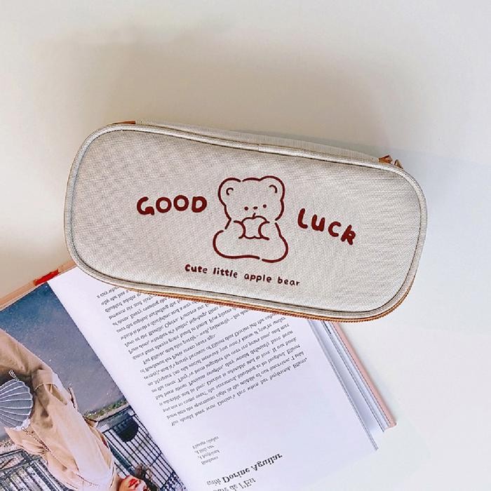 

[New Arrival] Mismi Annette Pencil Case Kotak Pensil Cute Bear Sekolah - K1A - Good Luck