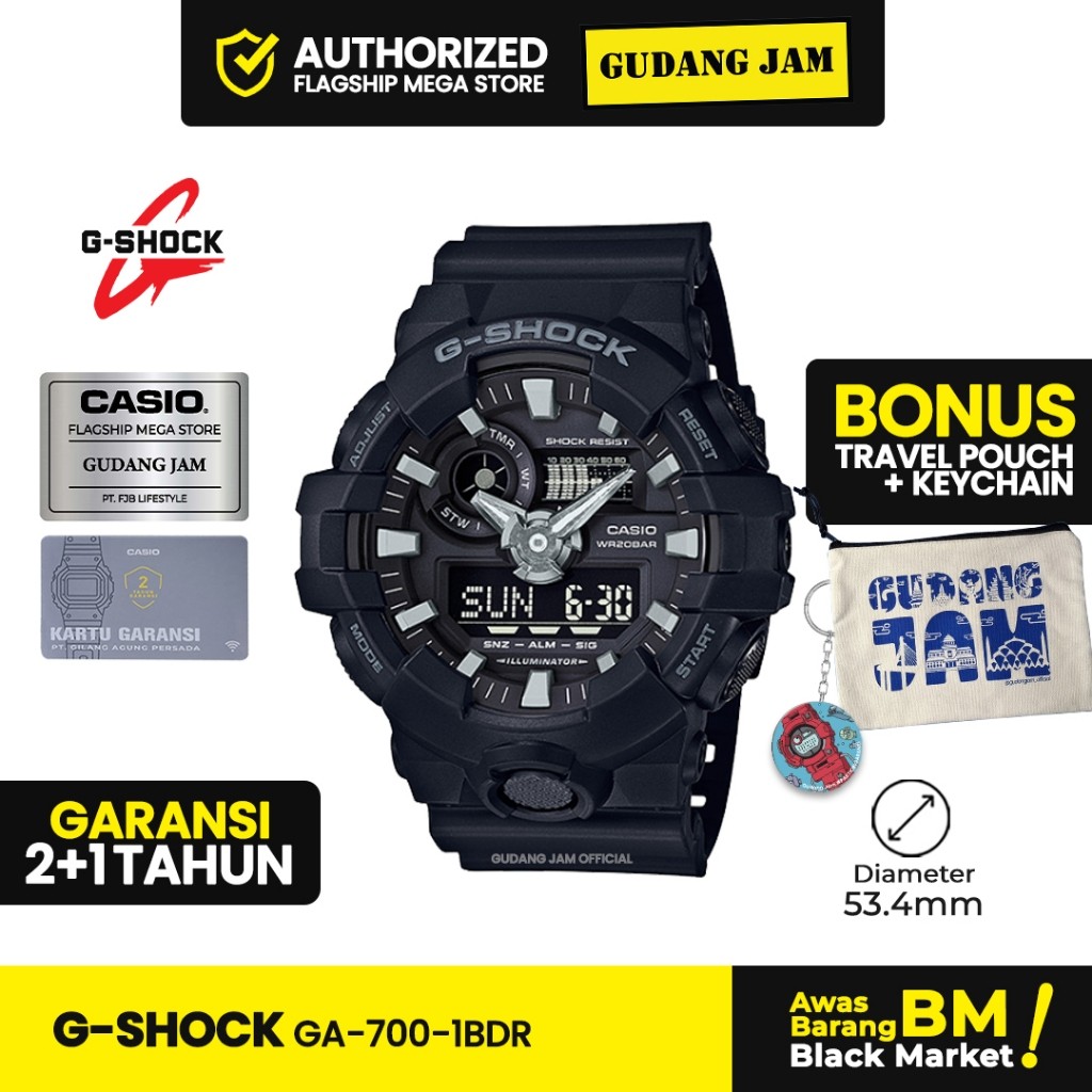 Jam Tangan G-Shock GA-700-1BDR GA-700-1B GA-700 GA700 GA 700
