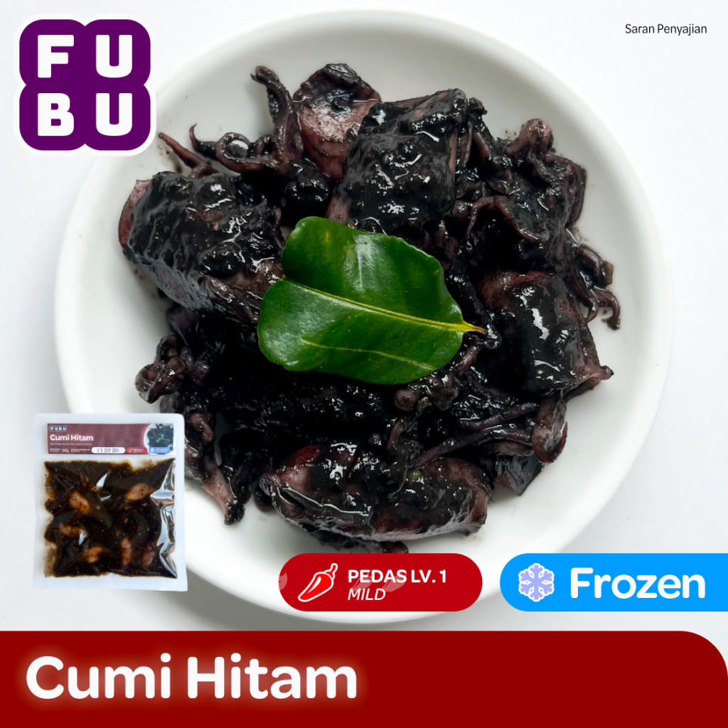 

FUBU Cumi Hitam - Cumi Ireng Tinta Item Fresh khas Madura mirip Gentong Mas Pak Kris - Satu Porsi Lauk Instan Frozen