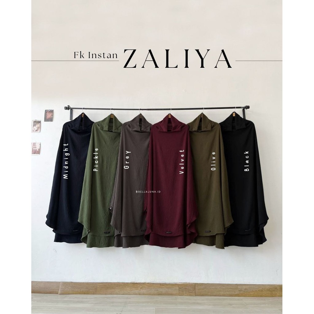 BELLALUNA FK INSTAN ZALIYA |Khimar Fk Instan |Crinkle Airflow |Flowwy Adem |Ironless