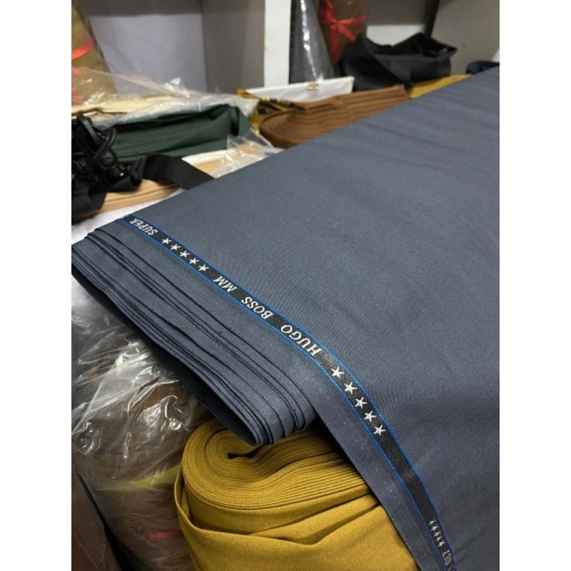 Kain celana abu-abu bahan katun premium 100% kain katun bahan adem