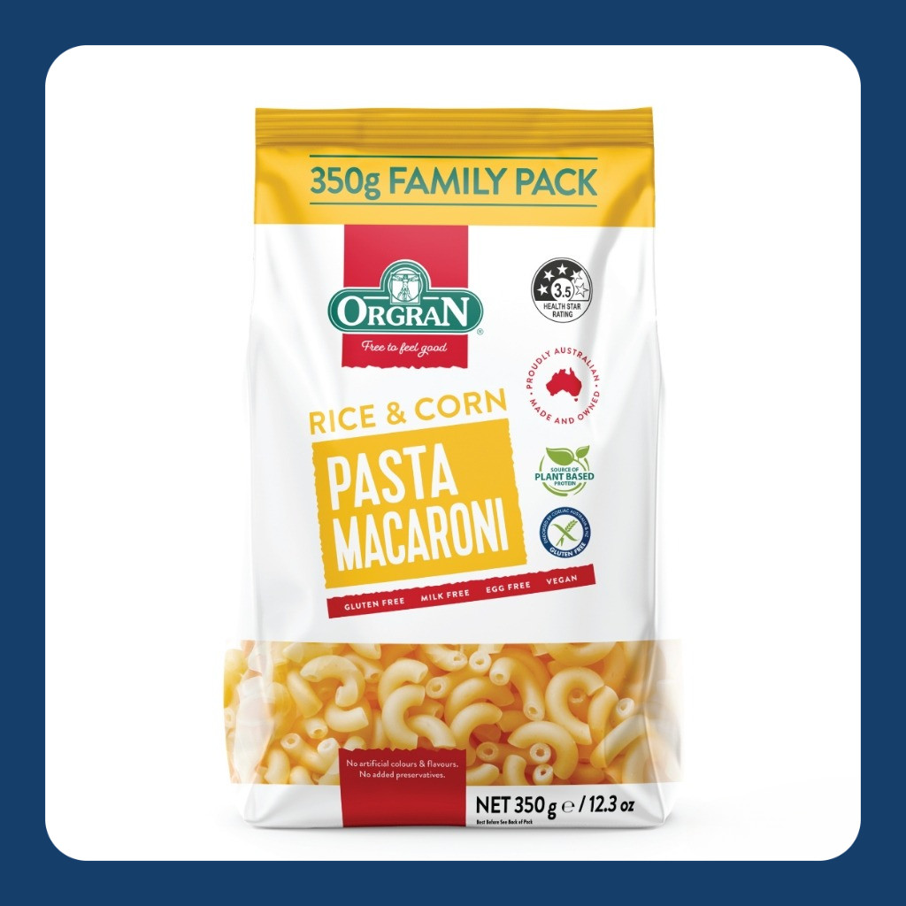

Orgran Rice & Corn Macaroni Pasta Gluten Free Makaroni Jagung 250g