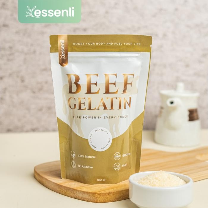 

ESSENLI Bubuk Gelatin Sapi Halal / Gelatin Powder