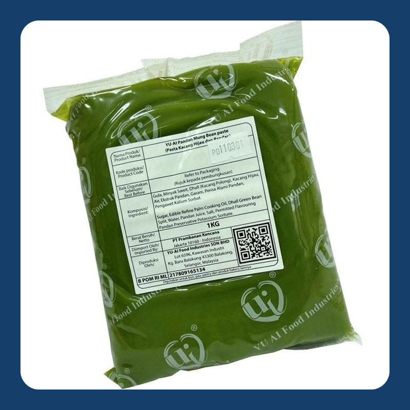 

ED SEP 25 YU AI - Pasta Filling Pandan 1Kg / Pandan mung bean