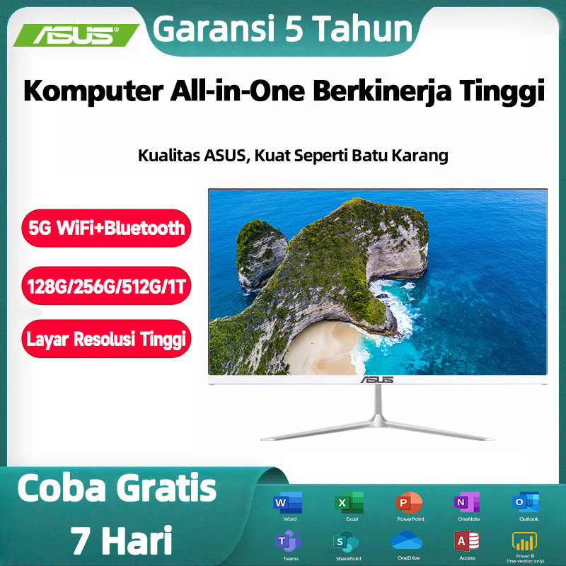 ASUS All-in-one PC ultra-thin 19/22/24/27 inch komputer baru definisi tinggi dengan keyboard gratis 