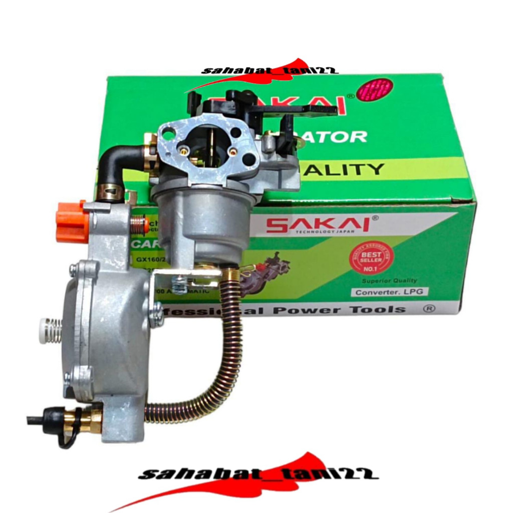 GANDISOP Karburator Carburator Gas LPG GX160 Carburator Genset 2500watt Conventer Gas LPG GX160