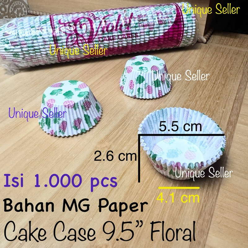 Cake Case 9,5 9.5 10.5 10,5 12.5 12,5 PUTIH & MOTIF VIOLET / Kertas Alas Pie Roti Kue 9.5” 9,5” 10.5