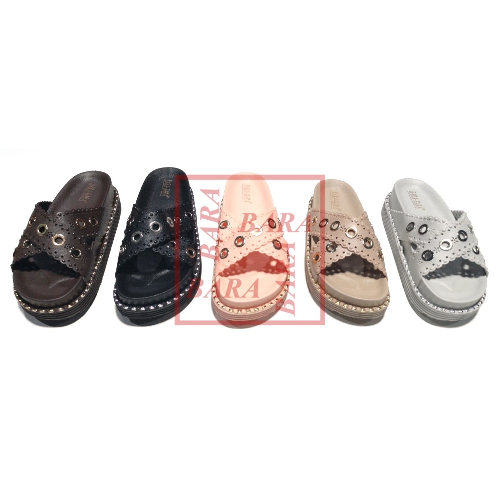 BLS Bara~Bara Sandal Jelly Karet Silang BBJ28-SLRBM (Z3)