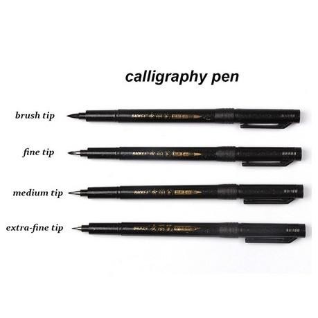 

Aksesories~[Moerah] Refillable Calligraphy Brush Pen (4pcs) - MEDIUM TIP