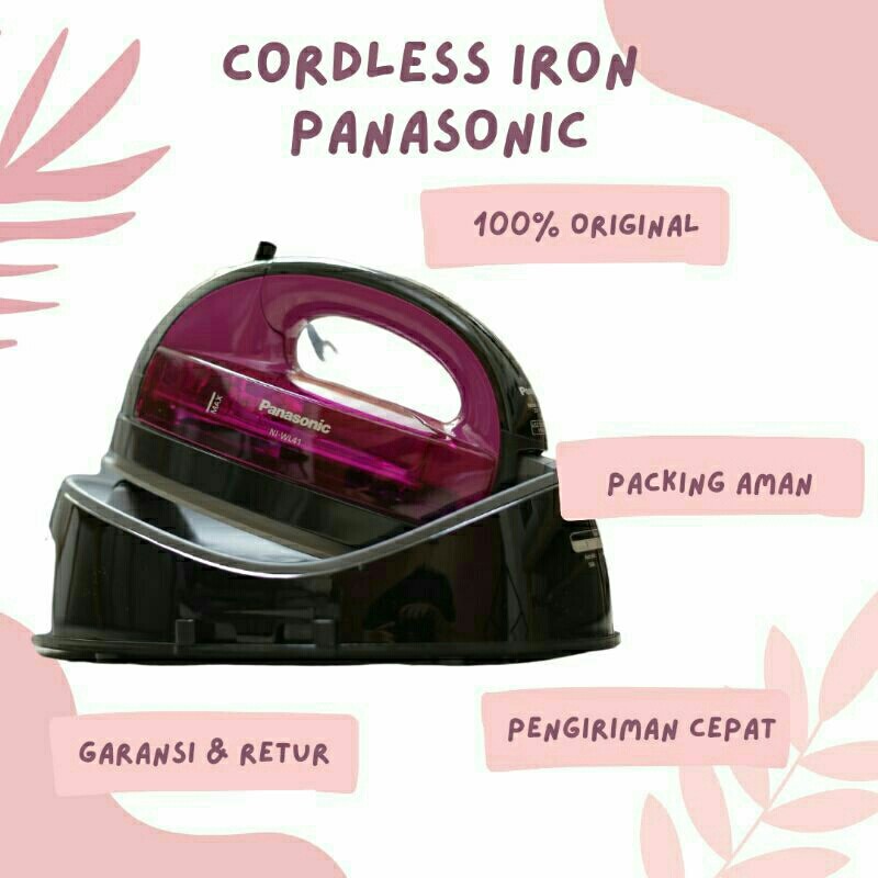 JAMIN MURAH Panasonic cordless iron setrika uap tanpa kabel(BISA LANGSUNG ORDER)