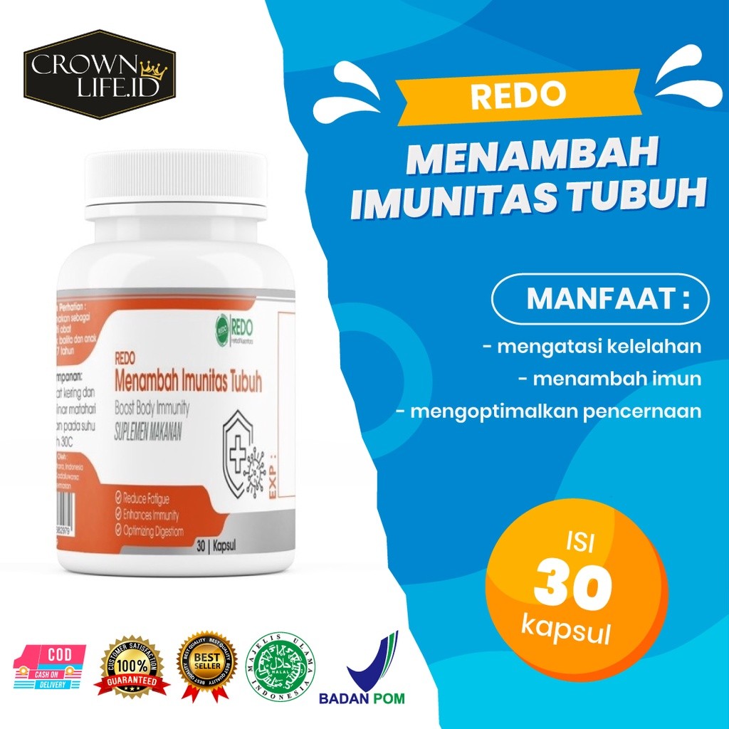 REDO VITAMIN KESEHATAN - SUPLEMEN DAYA TAHAN MULTIVITAMIN / MULTIVITAMIN PENGUAT TUBUH / MENJAGA DAY