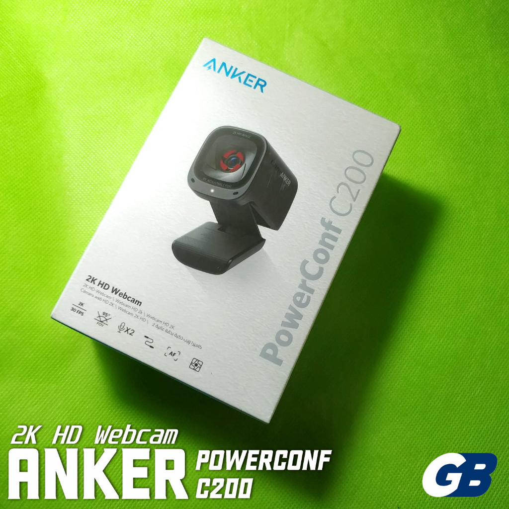 Anker A3369 PowerConf C200 2K AI Stereo Mics Webcam untuk PC / Laptop