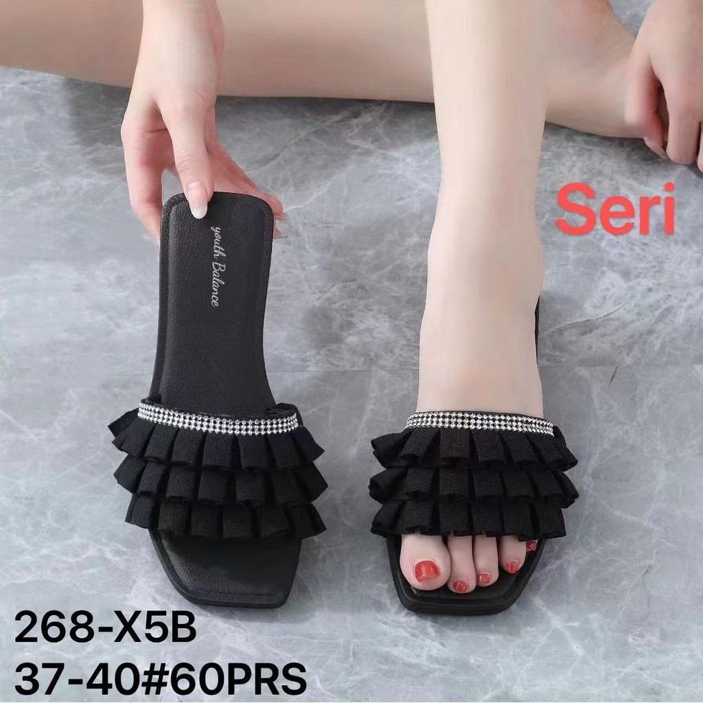 Sandal Wanita Selop Jelly Import Kekinian 268-X5B