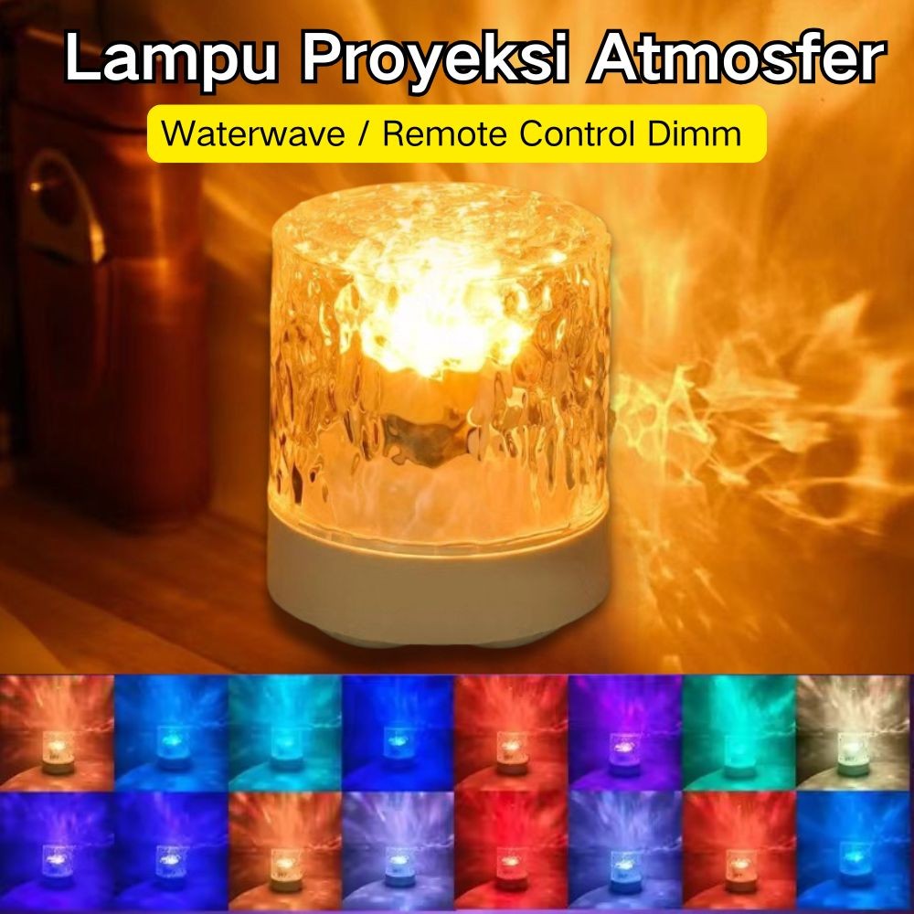 Lampu Tidur Remote Aesthetic Water 16 Warna Acrylic Rgb Aurora | Pencahayaan Sekitar Tidur Lampu Tid