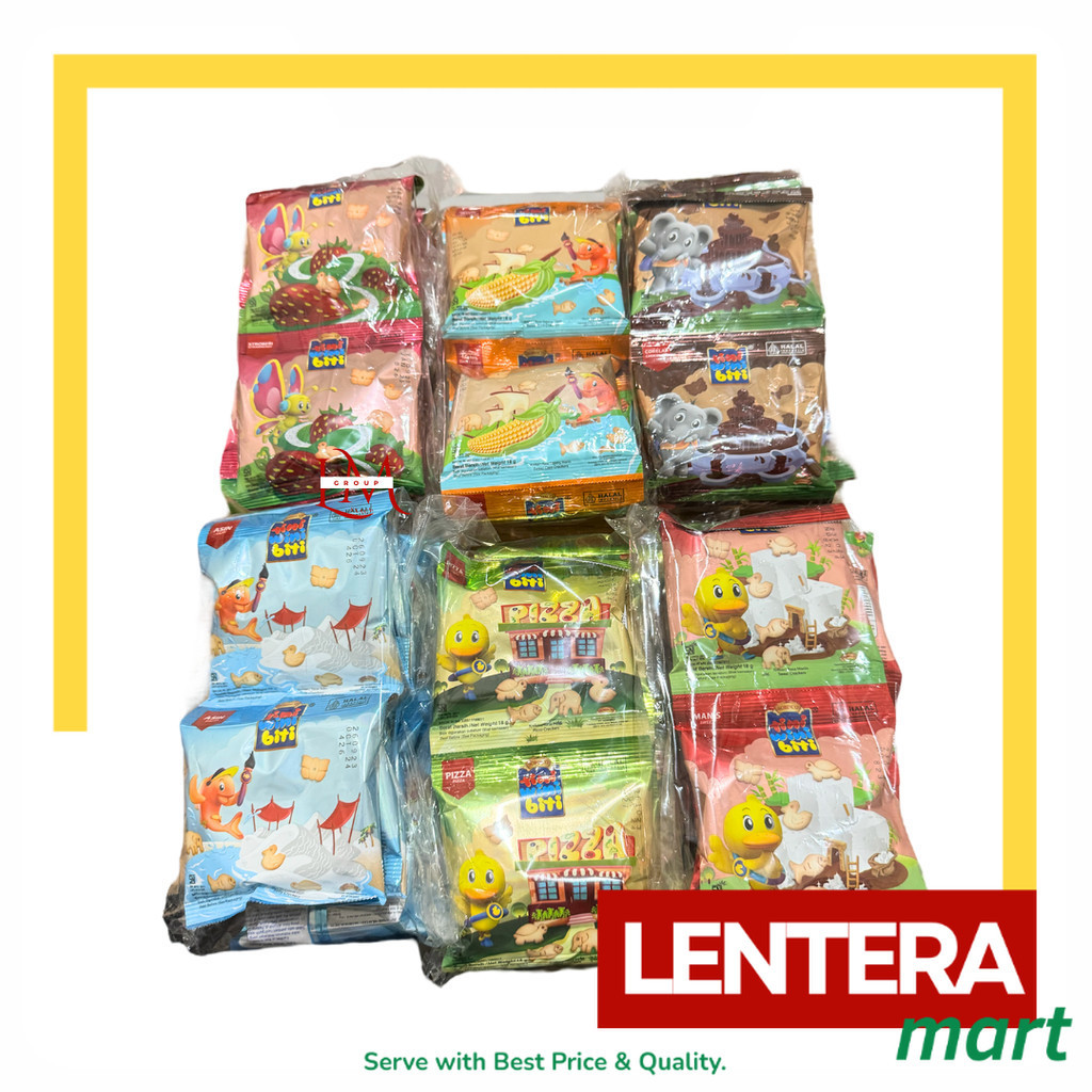 

Tini Wini Biti Asin/Manis/Pizza/Cokelat/Stroberi/Jagung Manis 1 Pack isi 10 pcs @18gr LenteraMart
