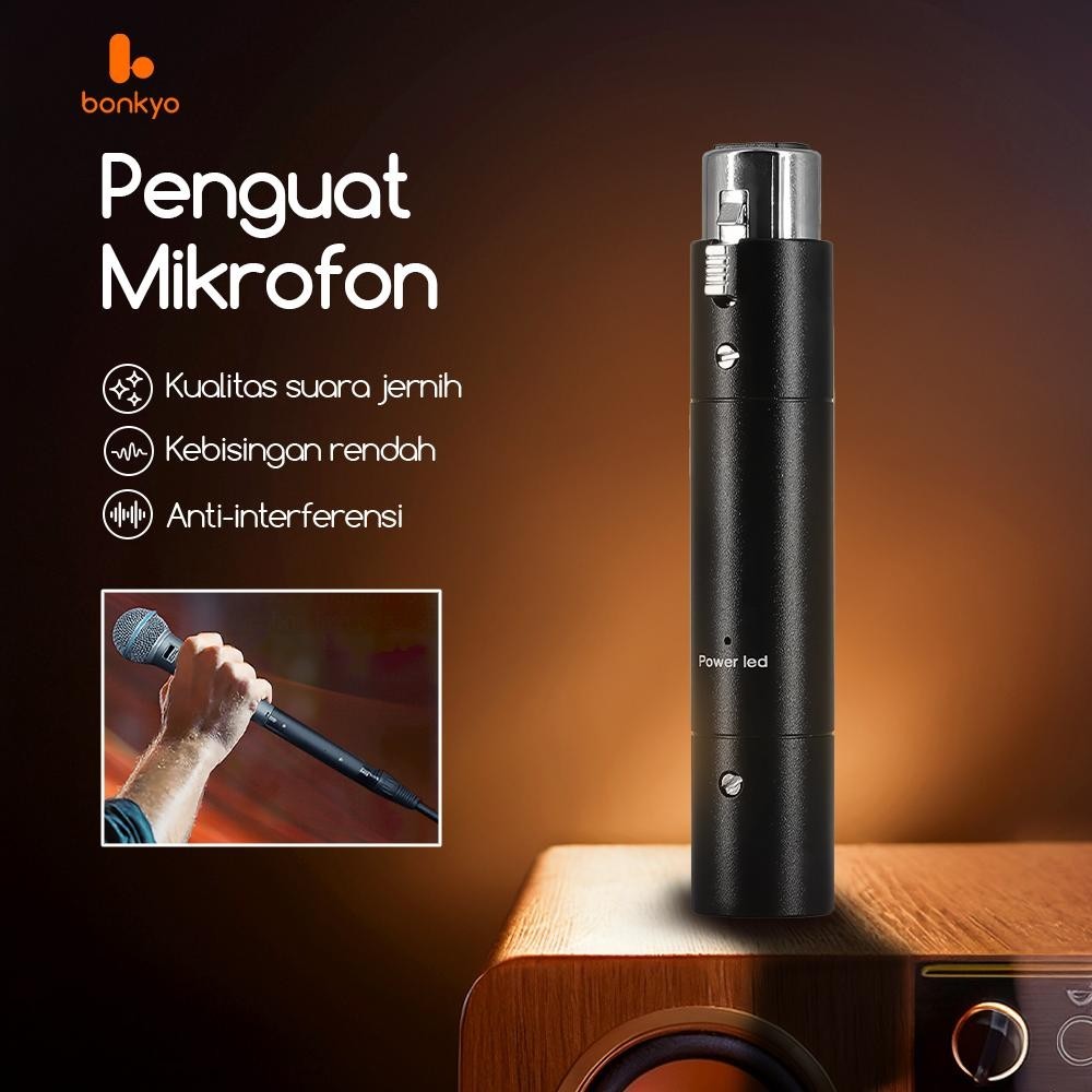Bonkyo 48V Mikrofon microphone Amplifier Penguat Mikrofon Dinamis Penguat mikrofon dinamis untuk per