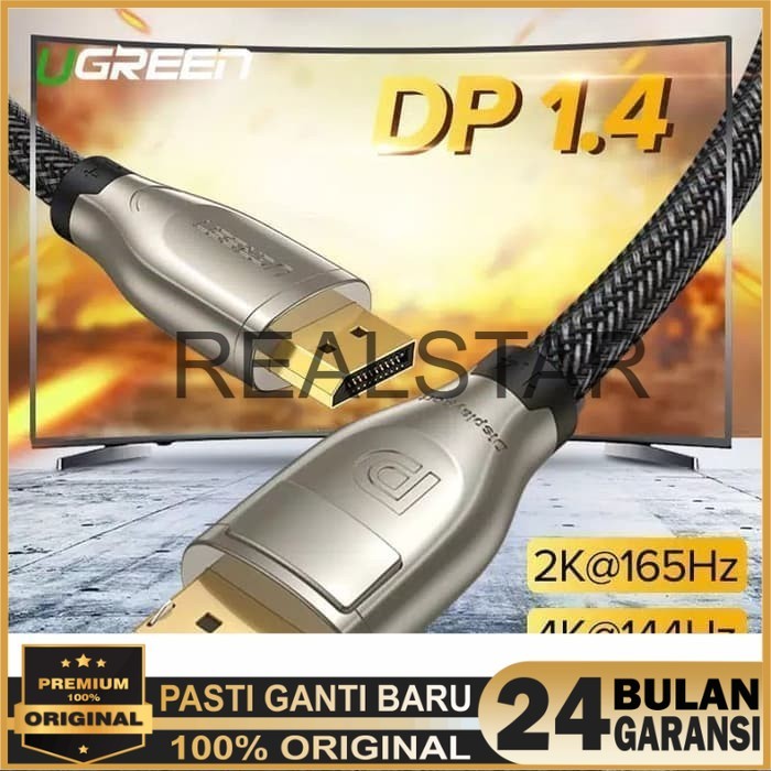 Kabel Display Port UGREEN DP to DP Support 3D 4K 60Hz - Ugreen 60843 10211 DisplayPort DP Male To Ma