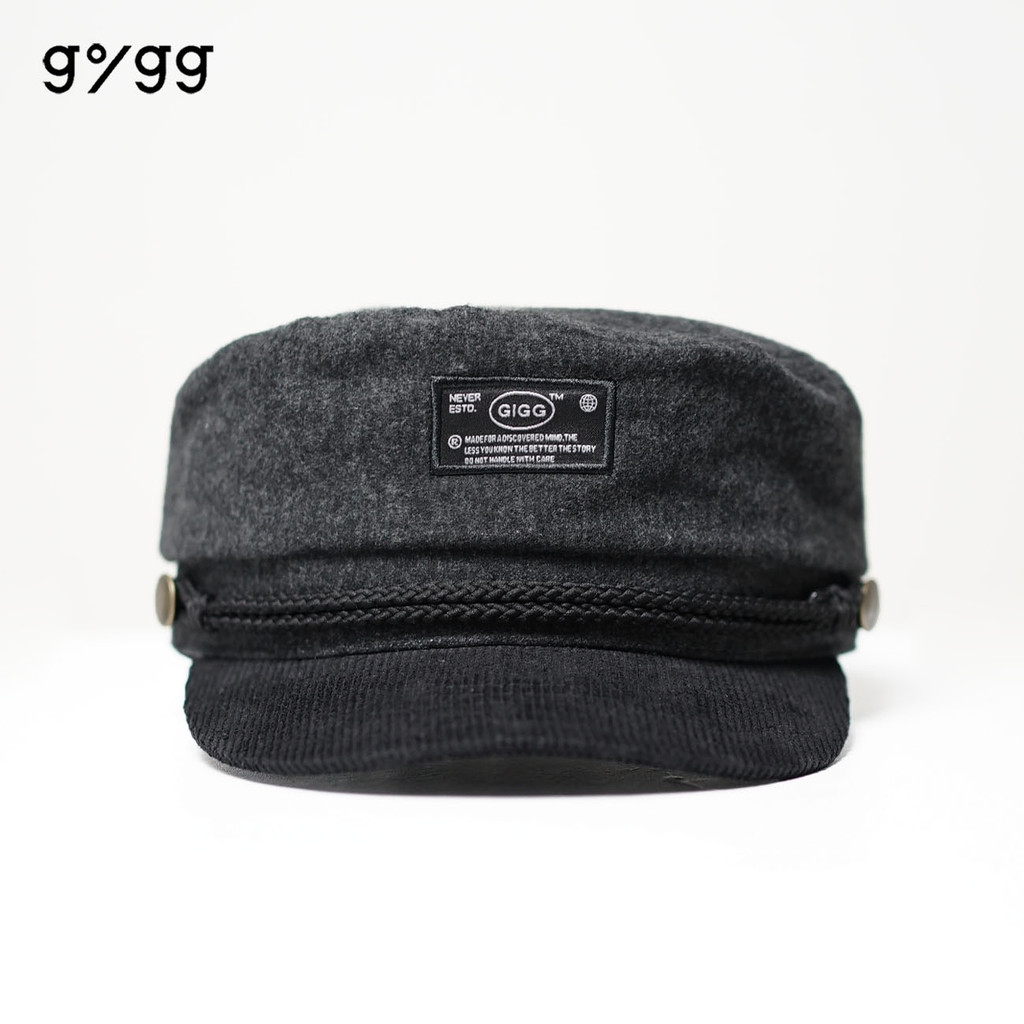Gigg - Cezar - Topi Fiddler Hitam Headwear Black Hat Newsboy