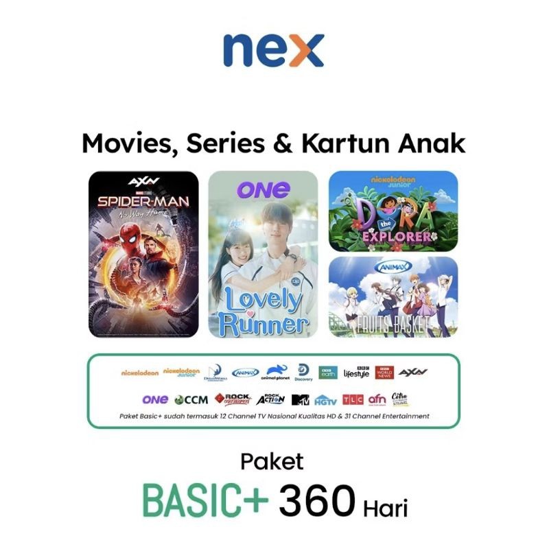 Paket Basic+ Nex Parabola 360 Hari Paket 1012 Nex Parabola