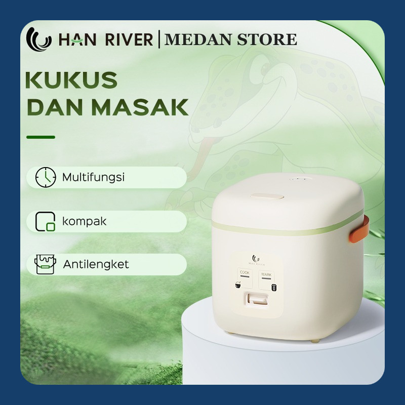 【Pengiriman Dari Medan】HAN RIVER Rice Cooker 0.8L Magic Com Mini 400W