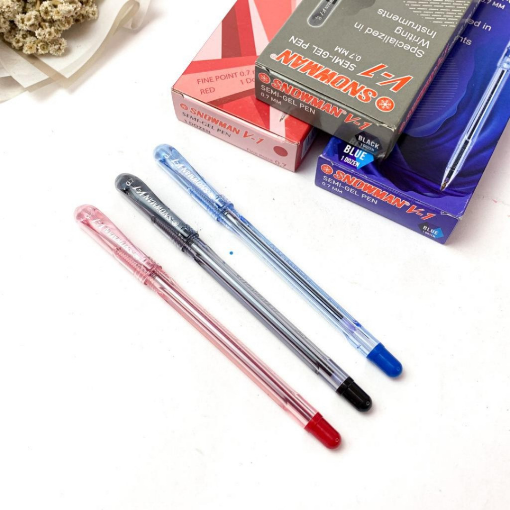 

Pulpen Snowman V1 0.7mm (1 PCS) - Ballpoint Bolpen Bolpoin Snowman V-1 V1 V 1 0.7 mm
