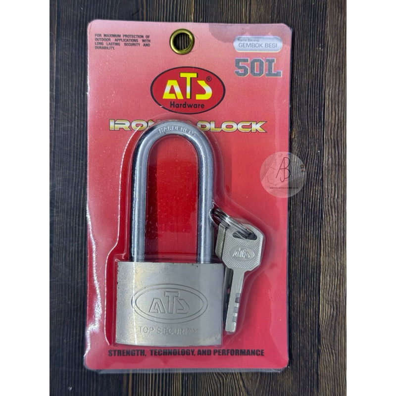 ATS Gembok Nekel ATS 50mm PANJANG / Iron Padlock ATS 50mm PANJANG / Gembok ATS 50 Panjang