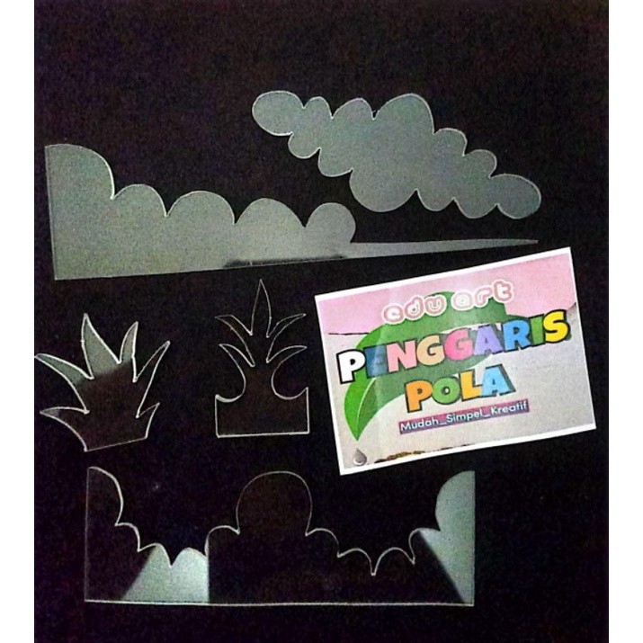 

[BEST SELLER] PENGGARIS POLA MENGGAMBAR MEWARNA awan dan rumput isi 5 untuk kertas A3