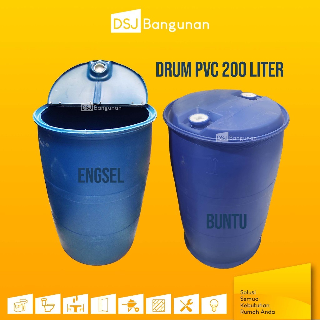 Drum Plastik PVC Biru Tong Air Drum 200 literCO