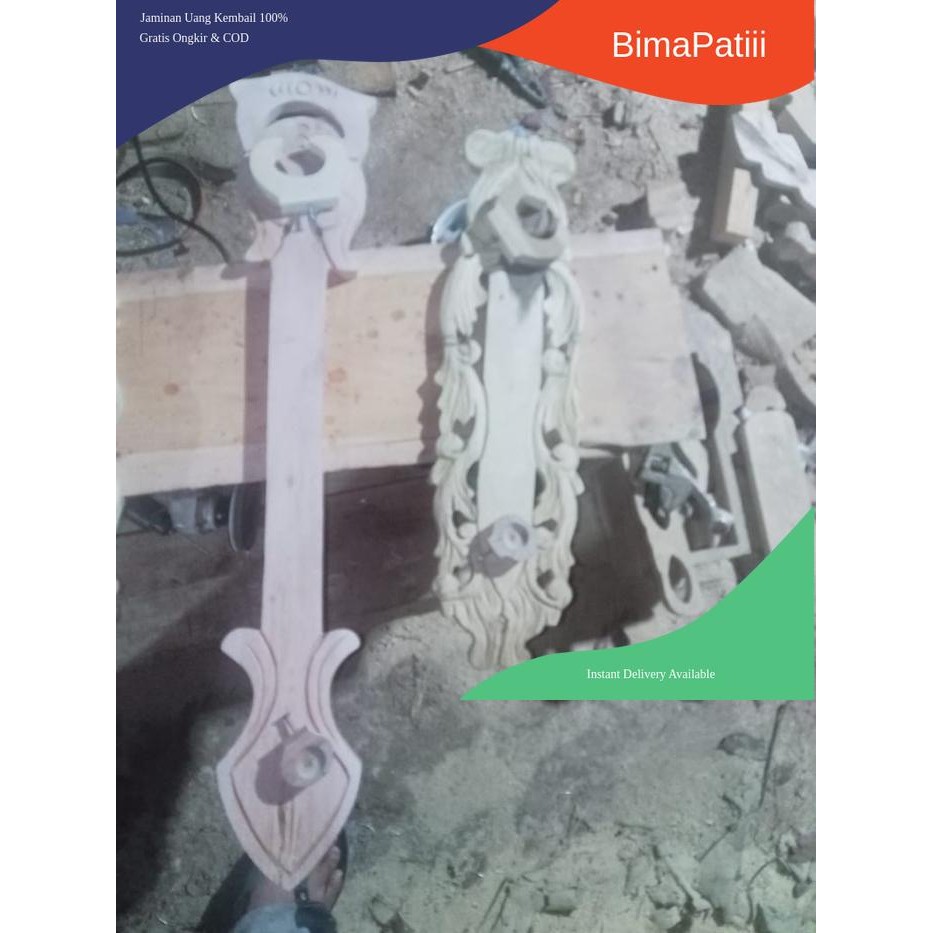 blawong keris model keris besar panjang 60 cm dari kayu mahoni amplasan alus bk Keris sengkelat maja