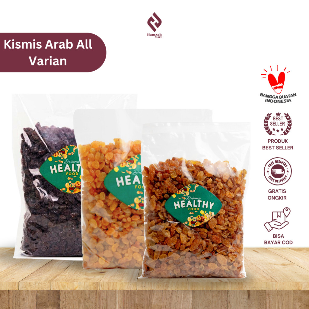 

Kismis Arab All Varian 1 Kg - Kismis Golden Asam Manis Mutiara Manis Kismis Hitam Premium