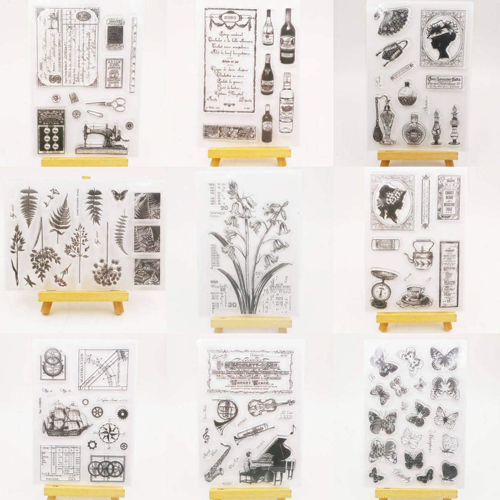 

ZFPARTY Vintage Transparent Clear Silicone Stamp/Seal for DIY scrapbooking/photo album Decorative clear stamp sheets