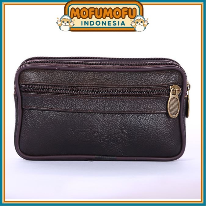 POUCH PRIA MORGAN WA005B7 HAND BAG KULIT COKLAT KOREA MURAH FASHION BATAM KECIL PARIS