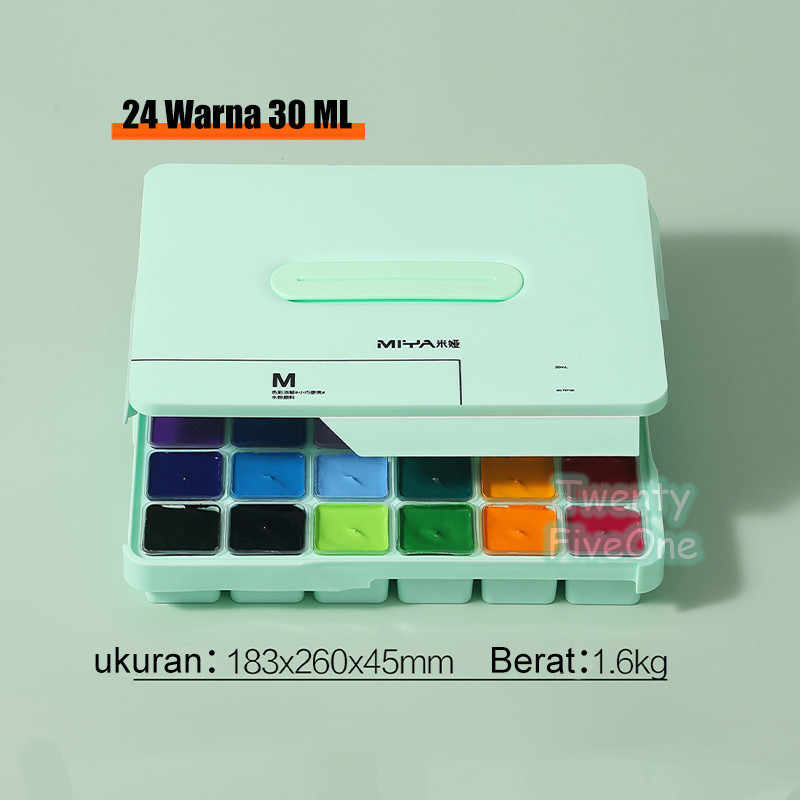 

RB Miya Gouache Gouache Set Cat 24/36 Warna 30ml Cat Untuk Cat Air Perlengkapan Seni Murid