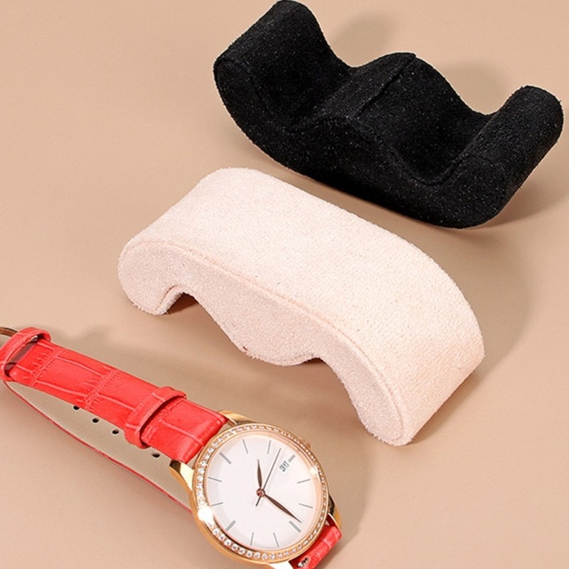 

Jewelry Display Stand Deer Skin Wristwatch Presentation Tray Soft Watch Pillow Dropship