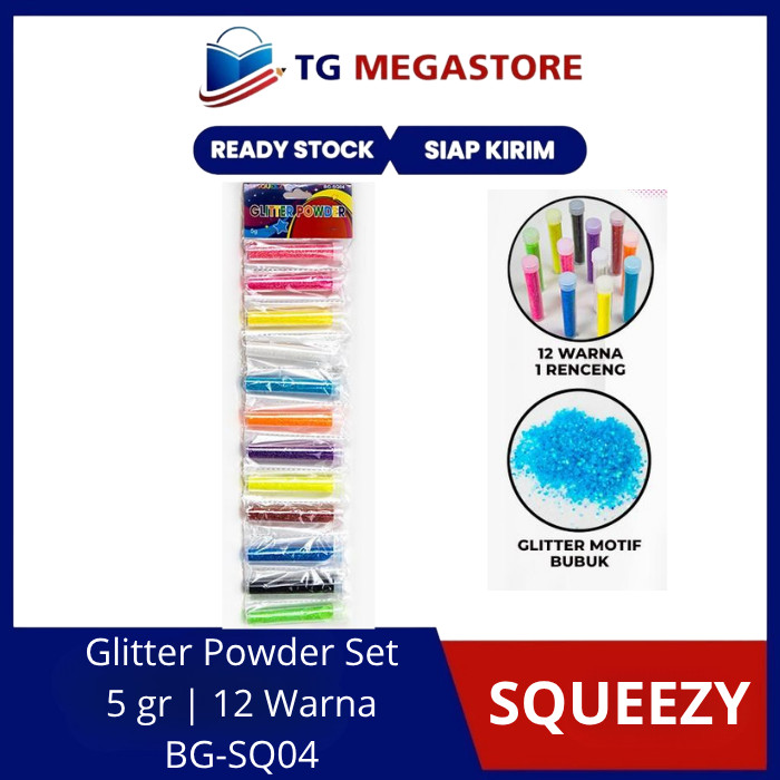

Glitter Powder Renceng Squeezy 5gr 12pcs BG-SQ04