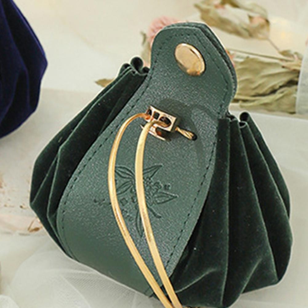 

Leather Candy Gift Bag Drawstring Flannel Cloth Buckle Ornament Gift Giving Festive Party Candy Pouch Wedding Gift Box