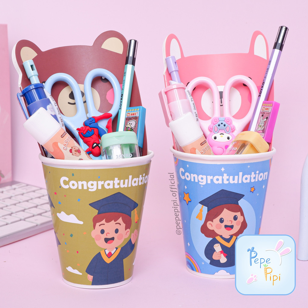 

Paket Alat Tulis Graduation Kids Cup Hampers Stationary Hadiah Anak Kado Unik Gift