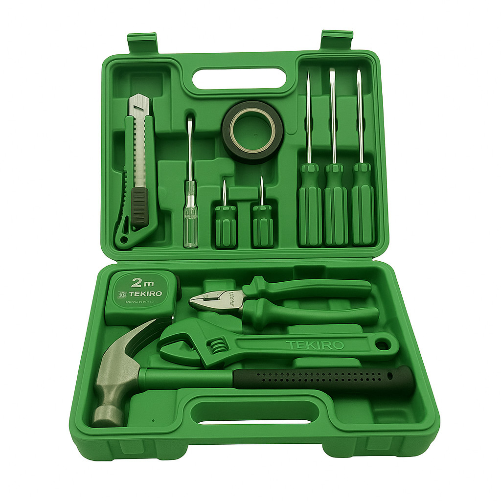DISKON TEKIRO TOOL BOX SET PERKAKAS PALU TANG OBENG KUNCI PAS CUTTER