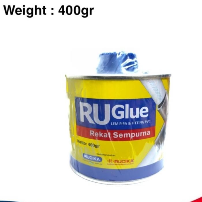 

Rucika Ruglue Kaleng Ru Glue Lem PVC Truglue Paralon 400 Gram